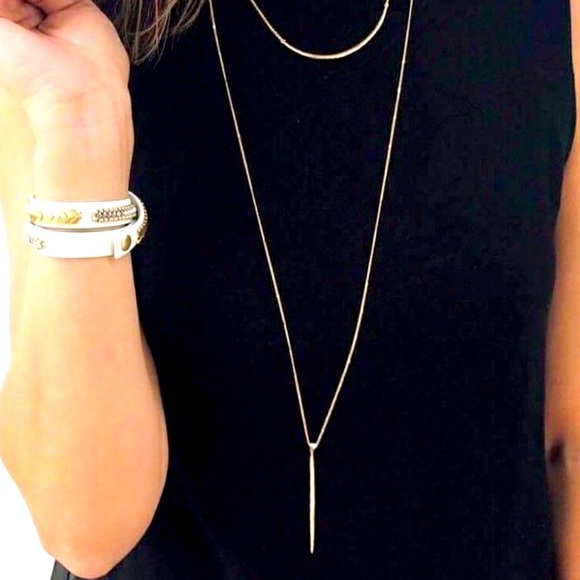 Stella & Dot Jewelry - Stella & Dot Minimalist Versatile 2-in-1[SILVER] Kari Delicate Layering Necklace